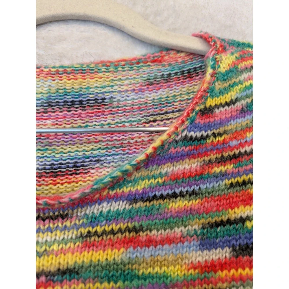 Unbranded‎ Sweater Women's M Multi-Color Space Dye Rainbow Knit